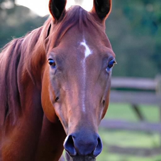 Get mesmerized by the captivating gaze and unique markings of the Hepatico 500 Sport Horse.