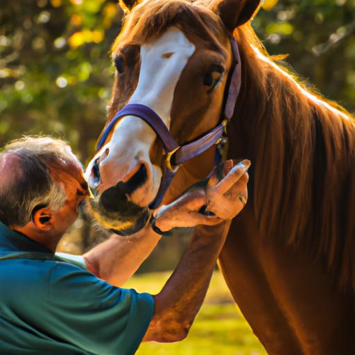 Jack Fisher's meticulous grooming ensures the mare's coat gleams with health and radiance.