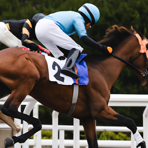 Experience the adrenaline rush as jockeys navigate sharp turns with precision in Japanese horse racing.