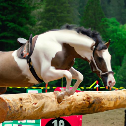 The beauty and agility of horses on display at the mountain trail horse competition.
