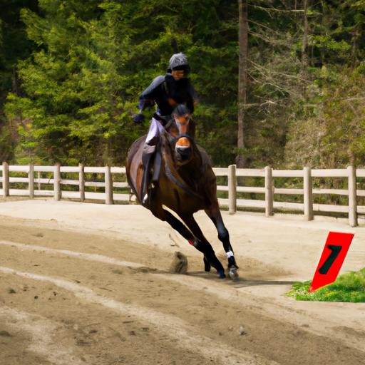 Intense competition at an AERC endurance race, where horse and rider push their limits.
