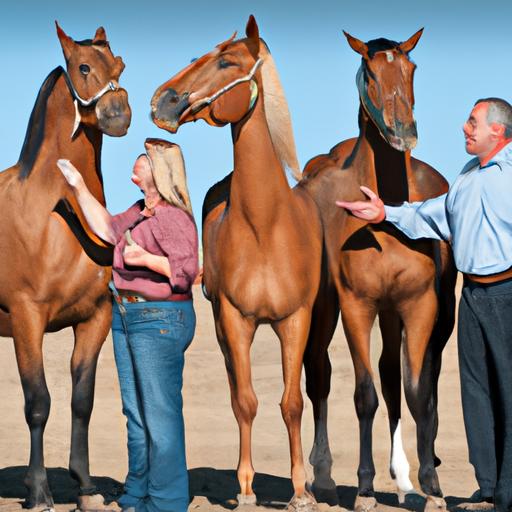 Individuals eagerly listening to expert advice on horse breeds