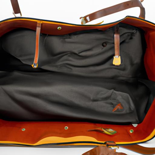A close-up of a leather grooming bag showcasing its strong and sturdy construction