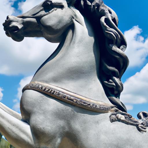 A captivating sculpture showcasing the grace and power of horses