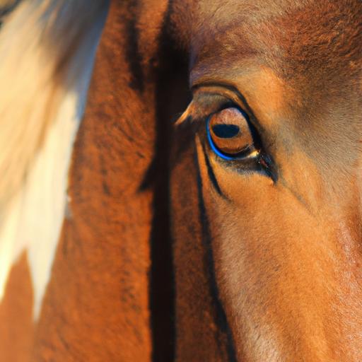 The eyes of a horse, revealing its deep connection with its trainer during training.