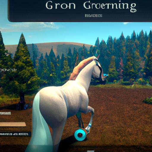 Immerse yourself in the stunning visuals of a horse grooming online game.
