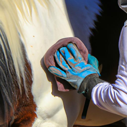 Creating a strong bond with your horse through grooming with a mitt
