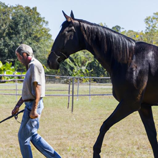 Witness Howard Johnson's mastery as he trains a majestic stallion.