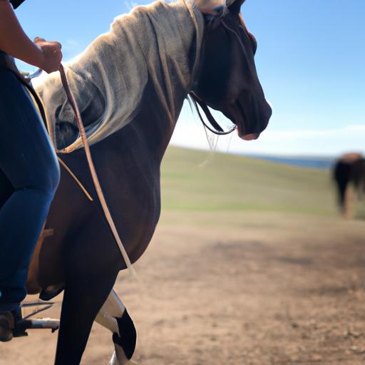 Witness the artistry of horse training as a skilled professional guides a majestic horse in Montana.