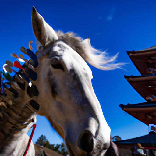 A horse galloping through time, carrying the legacy of Japan's equestrian heritage.