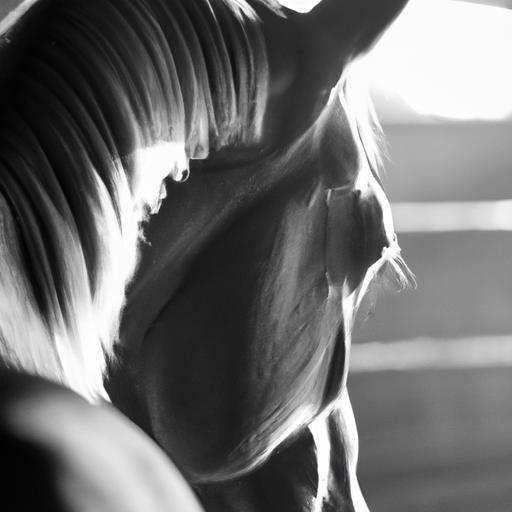 A horse demonstrating a change in behavior during a riding lesson.