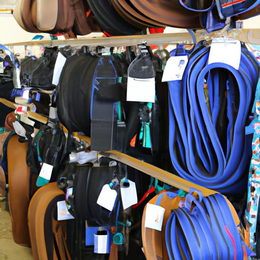 Various equestrian supplies on display, offering horse owners a diverse selection at Tickhill.