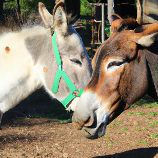 The love between a donkey and a horse shines through in this heartwarming moment.