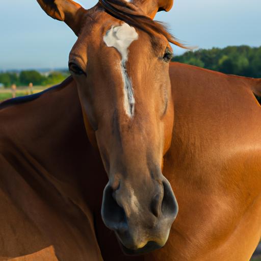 A horse displaying classic signs of head shaking syndrome, with wide eyes and twitching ears.