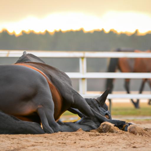 A determined horse pushing its limits during intense exercise.