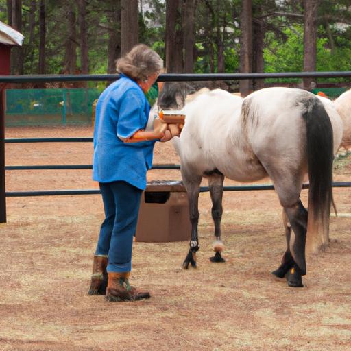 Learning the importance of balanced nutrition for horses in the Cert 2 Horse Care program.