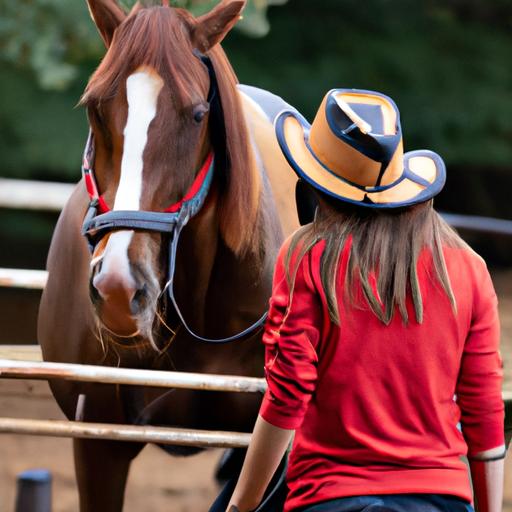 A dedicated apprentice grooming a horse during a hands-on training session