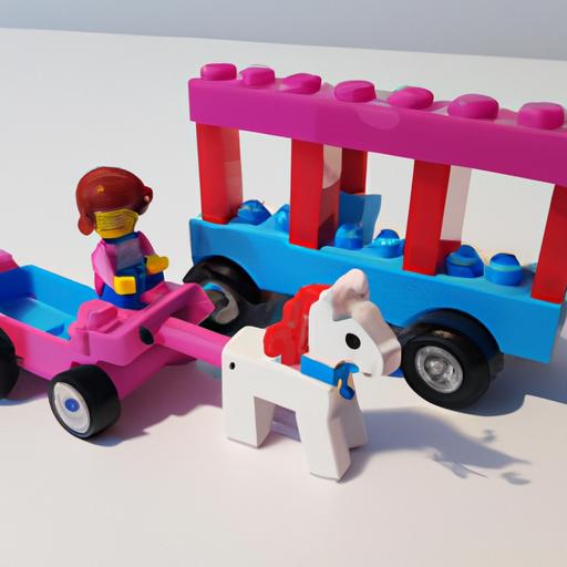 Children exploring their creativity with the LEGO Friends Horse Training and Trailer set