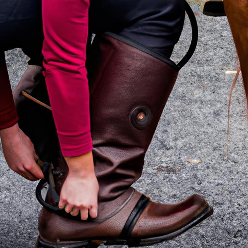 Properly fitted red horse sport boots provide optimum support and prevent slippage during intense equestrian activities.