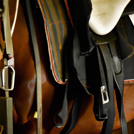 A well-fitted saddle and bridle on a horse, providing comfort and control for the rider.