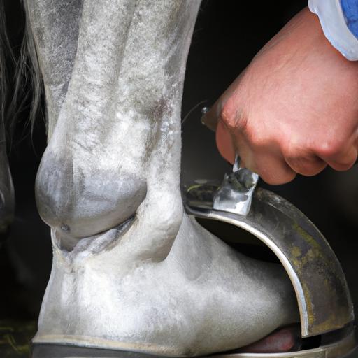 Proper hoof care is crucial for a silver horse's overall health and mobility.