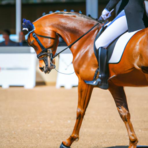Experience the artistry and harmony between horse and rider in a mesmerizing dressage performance.
