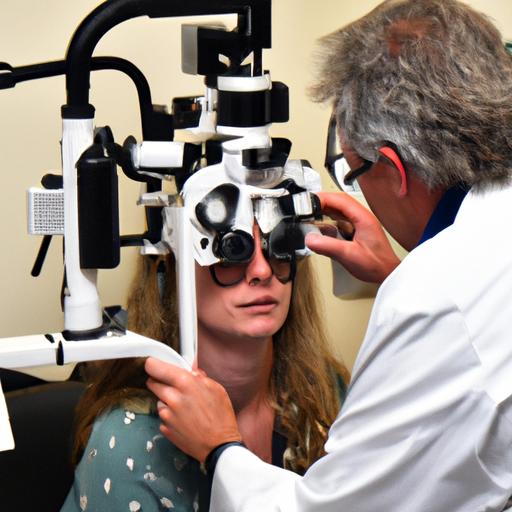 Optometrist conducting a thorough eye exam at Abney Eye Care