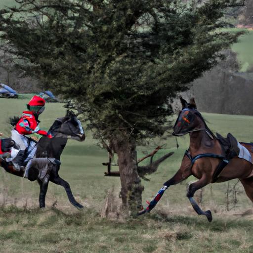 Elegant horses and dedicated riders embarking on a thrilling fox hunt