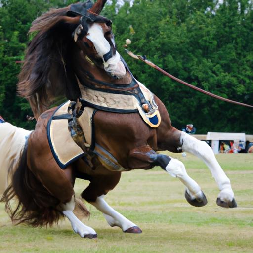 The Andalusian breed's versatility and bravery make them formidable competitors in jousting.