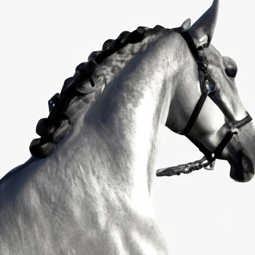An elegant Andalusian mare exuding grace and elegance.