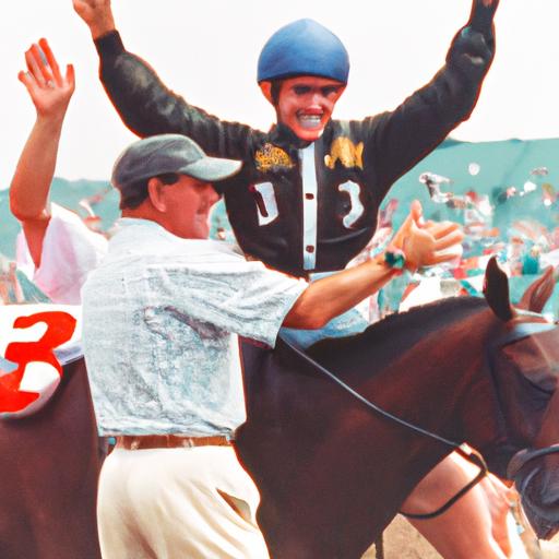 Bill Mott celebrating a well-deserved win with his team and a champion horse.