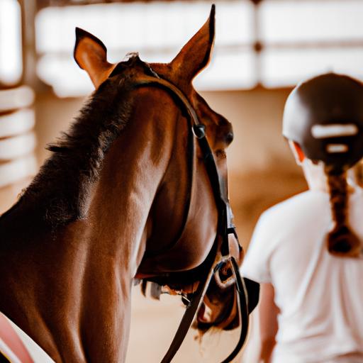 A rider and their horse sharing a special moment of trust and connection at 4232 Sport Horse Place.