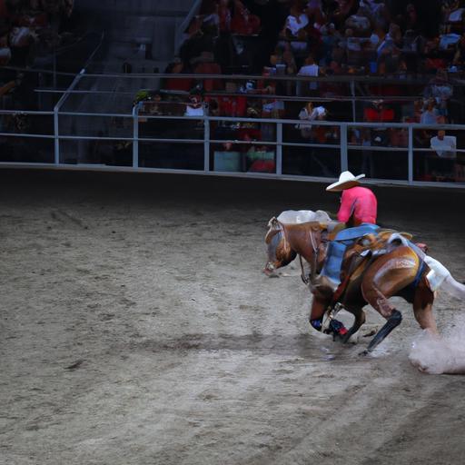 A rider and horse duo demonstrate their precision and agility at the Calgary Stampede Cutting Horse Competition 2022.