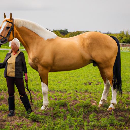 Cherie Devaux demonstrating her exceptional horse training skills with a stunning Arabian stallion