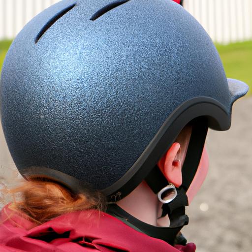 Ensuring safety first! A young rider wearing a perfectly fitted helmet in Ireland.