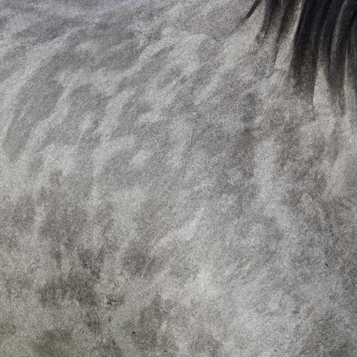 Discoloration on a grey horse's skin, indicating potential health issues.