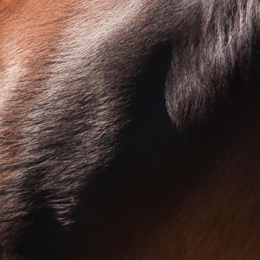 A horse with a lustrous coat that reflects its heavenly health and diligent grooming.