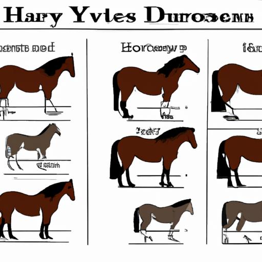 A visual representation highlighting the different sizes of draft horse breeds.