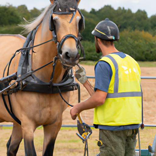 A close-up of the horse groom harvester in use, providing a thorough grooming experience.