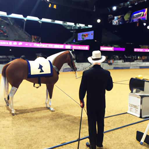 Judges meticulously evaluating performances at the Ekka Horse Competition