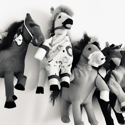 A plush horse toy from the early days, reflecting the evolution of design and materials.