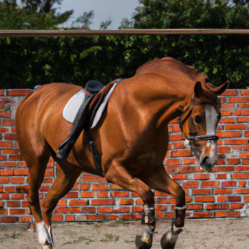 A rider and their sport horse elegantly performing a dressage routine.