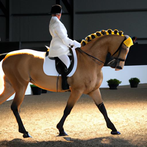 Witness the elegance and precision of dressage in the first horse competition.