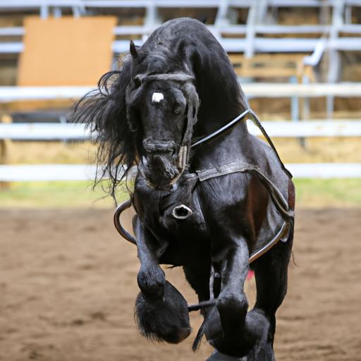 Friesian horses possess the perfect combination of strength and elegance for jousting.