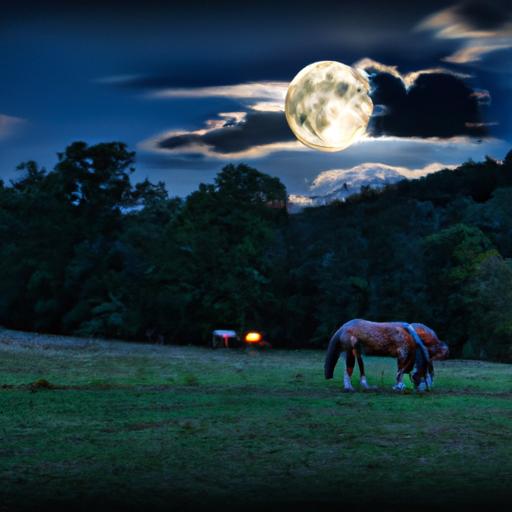 Full Moon And Horse Behavior