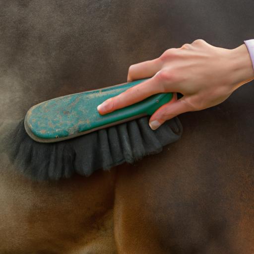 Regular grooming helps maintain a horse's healthy and shiny coat.