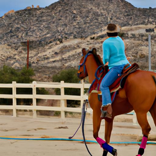 Rider and horse displaying a strong bond during a training session in Yucca Valley.