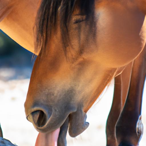 Horse Behavior Licking And Chewing