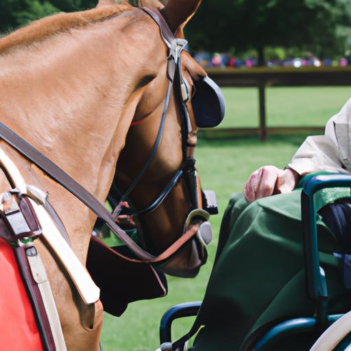 Empathy and support in action as a horse carries a disabled rider.
