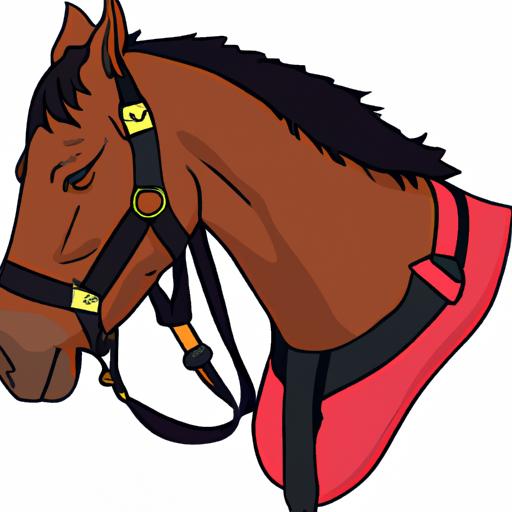 A horse wearing a cribbing collar as a management tool for cribbing behavior.